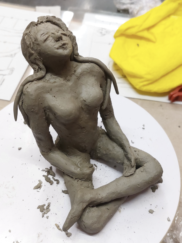 Initiatieworkshop: boetseren van een zittend beeld - Afbeelding 2